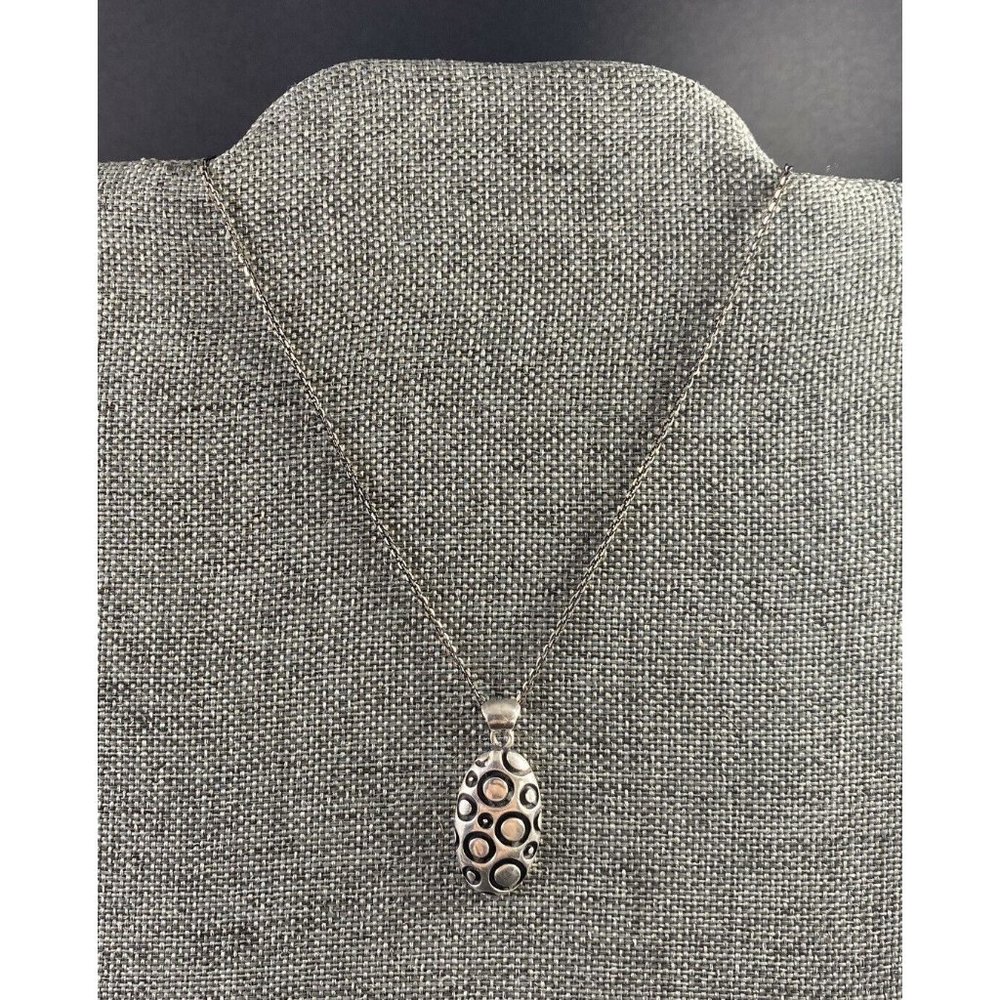 925 Geometric Dangle Drop Pendant SPI Sterling Italy Chain Necklace Signed